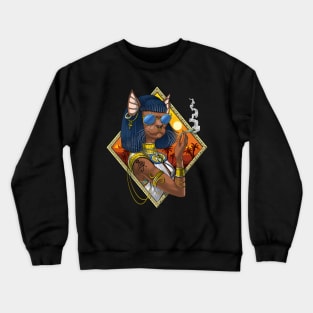 Bastet Egyptian Goddess Hippie Crewneck Sweatshirt